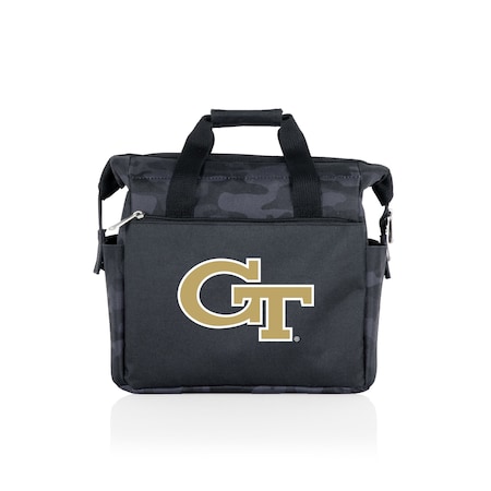Picnic Time Family Of Brands NCAA Georgia Tech Yellow Jackets On The Go Lunch Bag Cooler - Soft Cooler Lunch Box, Black Camo 510-00-182-194-0