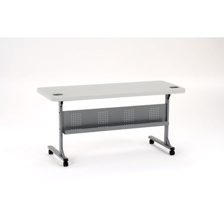 Betterbeds 24 x 60 in. Flip-N-Store Training Table, Charcoal Slate BE2623778