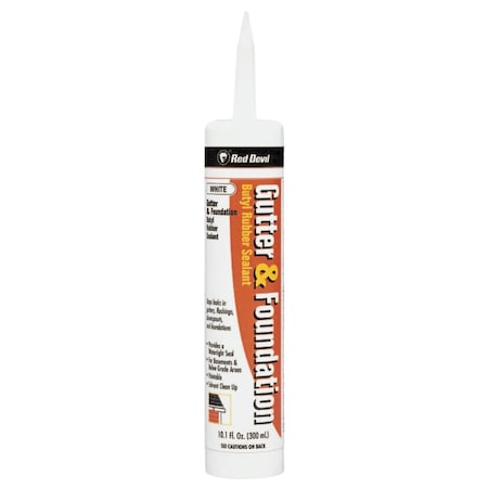Red Devil Gutter & Foundation Sealants, 10.1 oz Cartridge, Gray, 12PK 630-0697/AG