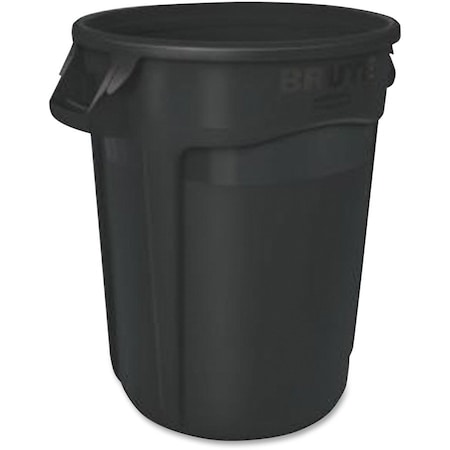 Rubbermaid Commercial BRUTE 10 gal Round Heavy Duty Plastic Can, Black, None, Plastic, Not Applicable 1926827