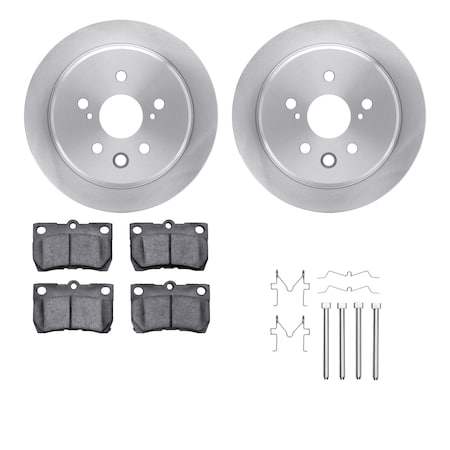 Dynamic Friction Co DFC Brake Rotor with 5000 Brake Pads and Hardware Kit 6512-75089