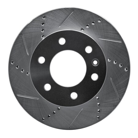 Dynamic Friction Co DFC Brake Rotor - Drilled and Slotted - Silver 631-40043L