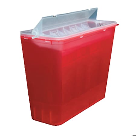 Dealmed Sharps Container 5 Quart H-Style Lid Red 781805