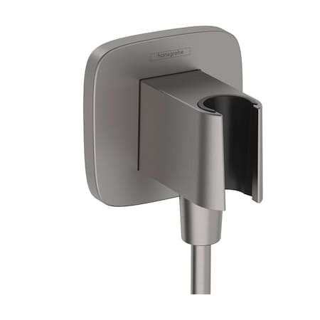 Hansgrohe FixFit Q Wall Outlet with Handshower Holder in Brushed Black Chrome 26887341