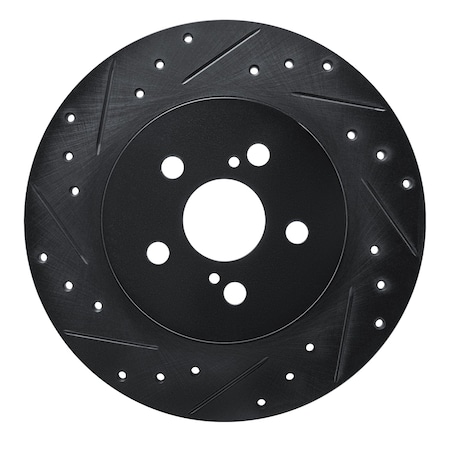 Dynamic Friction Co DFC Brake Rotor - Drilled and Slotted - Black 633-75029L