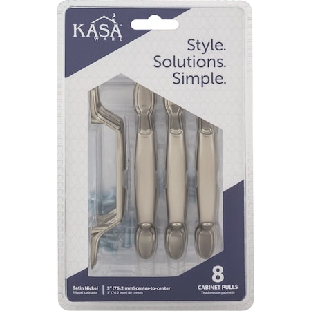 Hardware Resources KasaWare 5'' Satin Nickel Cabinet Pull, 8PK K2363SN-8