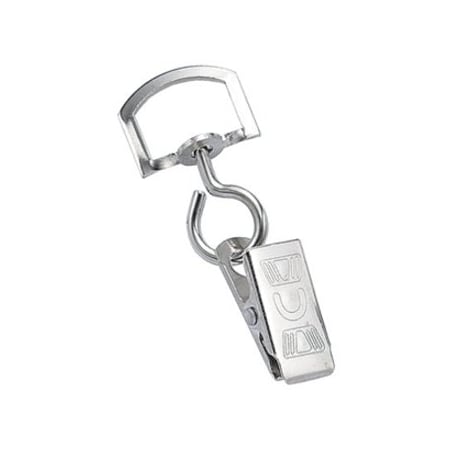 Brady Embossed U Thumb Grip Clip with Large Swivel Hook - Steel - Nickel 5705-3585