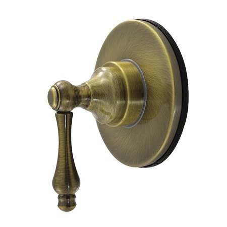 Kingston Brass Single-Handle Six-Way Diverter Valve with Round Trim Kit, Antique Brass KS4033AL
