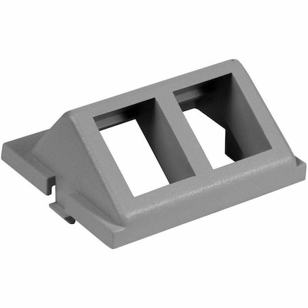 Hubbell Premise Wiring IStation Module, 2 Ports, Gray, UNLD IM2KA15GY