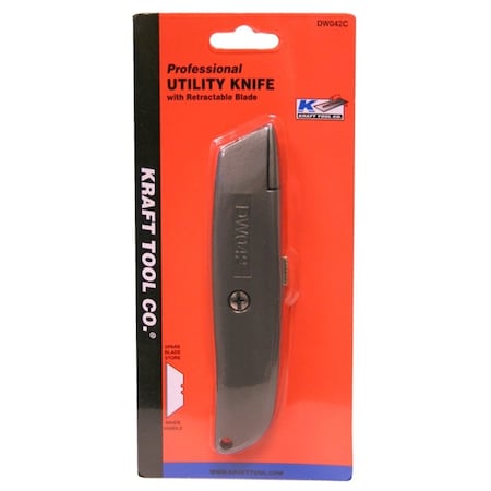 Kraft Tool Kraft Tools Professional Utlity Knife w/Retractable Blade DW042C