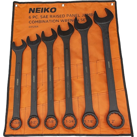Neiko Jumbo Combination Wrench Set, SAE, 12-pt Box End 03125A