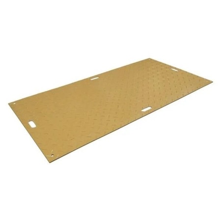Mytee Products 4ft x 8ft Polyethylene Tan Ground Protection Mat w/ Diamond Plated Tread Design GPM-4x8x05-TAN