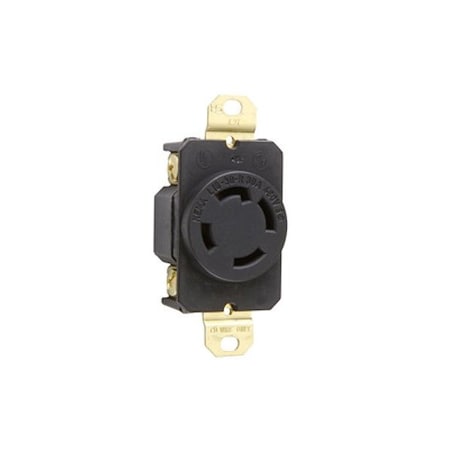 Legrand LockingReceptacle, 30A, 10hp, 480VAC, Black L1630R
