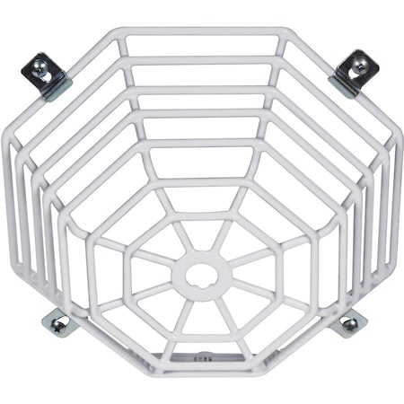 Safety Technology International Smoke Detector Guard, Steel, Flush Mount, 8 1/4 in W x 8 1/4 in H x 2 3/4 in D, White STI-9601