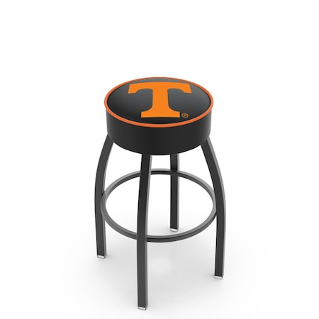Holland Bar Stool Co 25" 4" Tennessee Cushion Seat, Blk Wrinkle Base Swivel Bar Stool L8B125Tennes