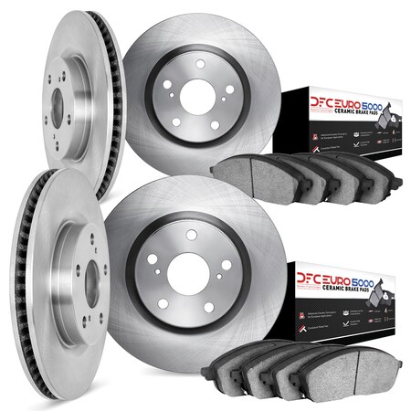 Dynamic Friction Co DFC Rotors with EURO 5000 Ceramic Brake Pads 6604-02014