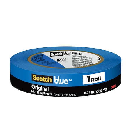 3M Painter's Tape, 15/16 in W x 60 yd L, 5.4 mil Thick, Blue, Scotch Blue 2090, 1 Pk 2090-24NC