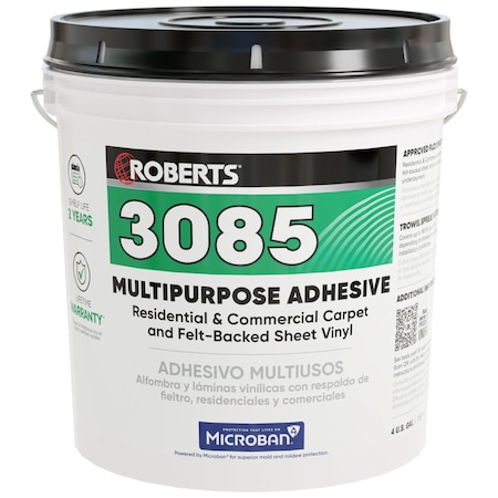 Roberts Contact Cement, 3085 Series, Neutral, 5 gal, Pail 3085-4