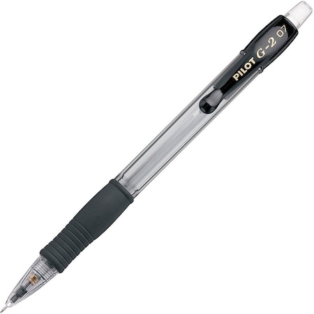 Pilot G2 Mechanical Pencil, Rubber Grip, Refillable, 0.7mm, Black, Dozen 51015
