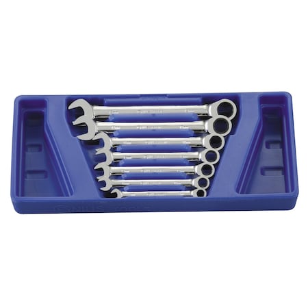 Genius Tools 7 Piece Metric Combination Ratchenig Wrench Set GW-7607M