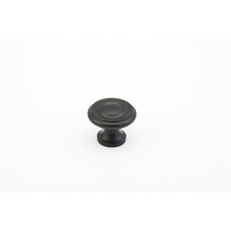 Schaub 1-1/4in Colonial Cabinet Knob Flat Black Finish 703-FB