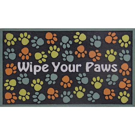 Apache Mills Apache Wipe Your Paws 18'' x 30'' Recycled Rubber Door Mat 730-4017F