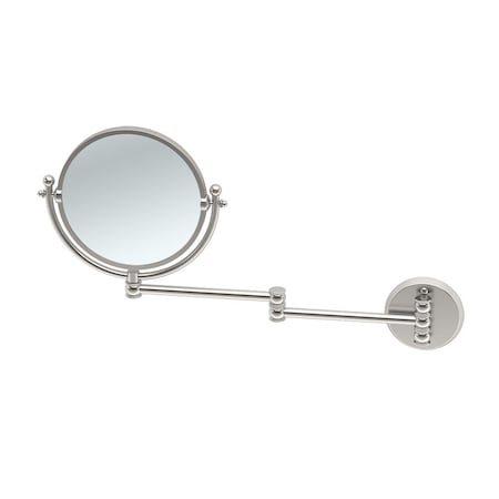 Gatco Wall Mounted 7.5" Swing Arm Mirror, Satin Nickel 1408