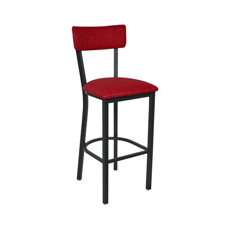 Bfm Seating Bristol Barstool - Grade 4 Upholstered Seat & Back - Steel Frame - Sand Black Finish 4301BSTT003-SB