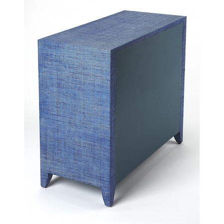 Homeroots 34" Blue Manufactured Wood Four Drawer Chest 389805