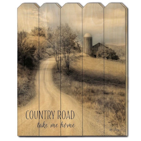 Homeroots Country Road Take Me Home Unframed Print Wall Art 405063