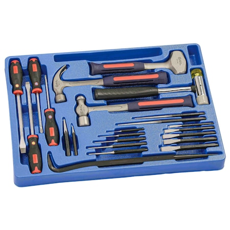 Genius Tools 23 Piece Punch, Chisel & Hammer Set MS-023