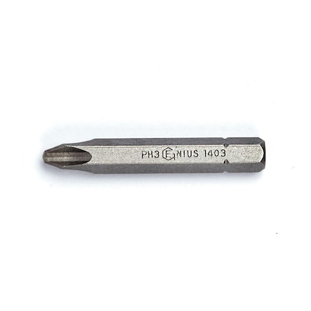 Genius Tools 5/16in Hex Shank, #3 Philips Screwdriver Bit 56mmL 1403