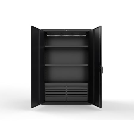 Strong Hold 18 GA Cabinet with 3 Shelves and 6 Drawers 46-243-6/5DB-P