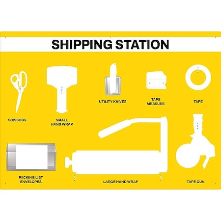 Visual Workplace Shipping Supplies Shadow Board 30-1910-3042-S41801