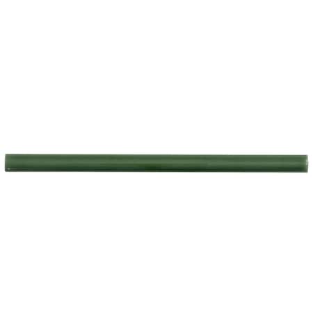 Apollo Tile Horizonte 0.5 x 8 in. Glossy Forest Green Ceramic Pencil Trim Wall Tile 0.27 sq ft/case, 10PK FLT88FRSPENA