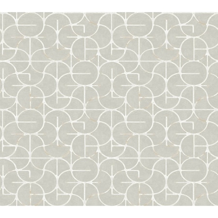 York Wallcoverings Looking Glass Grey and Silver Wallpaper FM1102