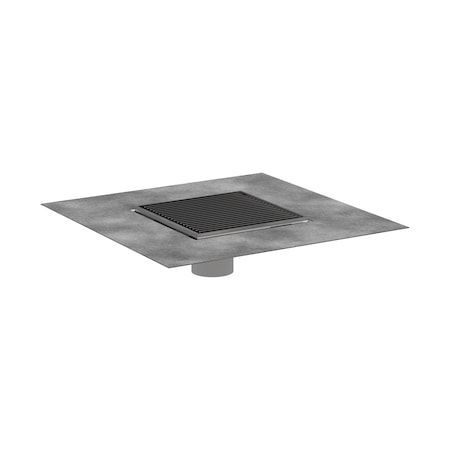 Hansgrohe Brilliance Point DraSet 6"x 6" Trim w/ Height Adjustable Frame and Rough Brushed Stainless Steel 56136801