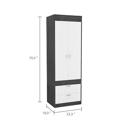 Homeroots 23" White Two Drawer Dresser 534928