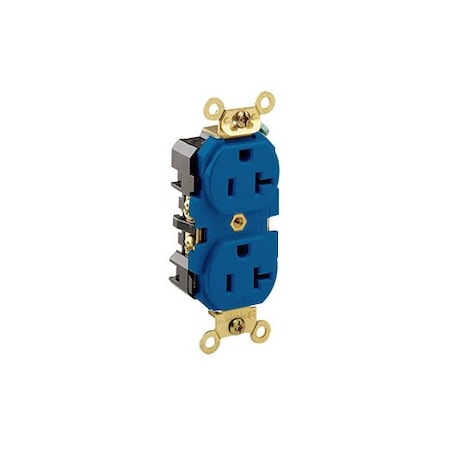 Leviton PlugsandReceptacles, 20A, 125VAC, Bl, Nylon 5362-BU