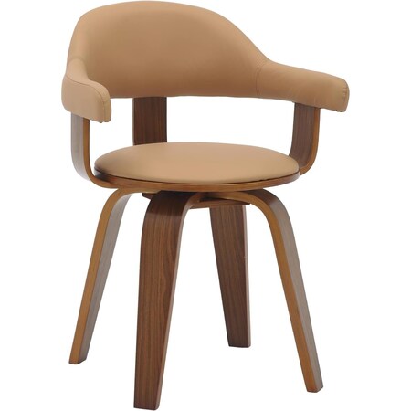 Leisuremod Modern Wooden Dining Chair, Walnut Color Frame in Brown, Brivo Collection BC22BR