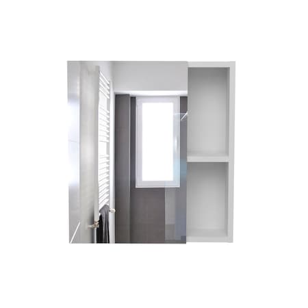 Homeroots 18" White Laminate Accent Cabinet With Three Shelves 477653