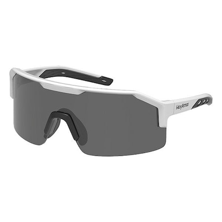 Hexarmor Safety Glasses, Anti-Fog & Anti-Scratch, Gray 12% Lens, Black/White Frame, Half-Frame 13-11002-17
