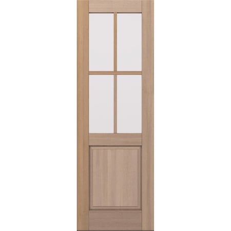 Doornmore G5004, 33.75" x 98" ( 32" Door) Right Hand, Mahogany SDL 4 Lite, 1/2 Lite Exterior Door G5004-SW-3296_1_RI