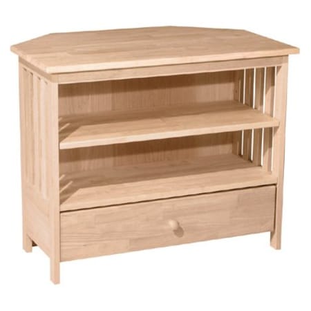 International Concepts Mission Corner EnteRTAinment / TV Stand, Unfinished TV-27