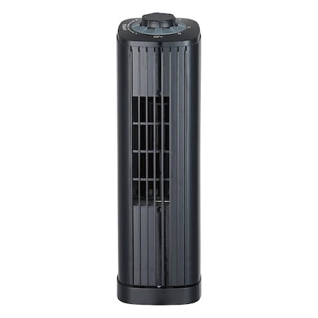 Optimus 14 Inch Portable Ultra-Slim Desktop Tower Fan in Black F-7348BK