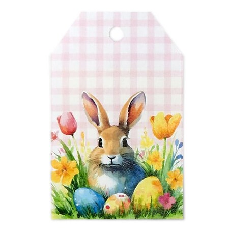 Nashville Wraps Easter Plaid Gloss Gift Tag, 2.25x3.5, 50PK PTEP