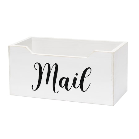 Homeroots 6" White Wood Desk Organizer 661188