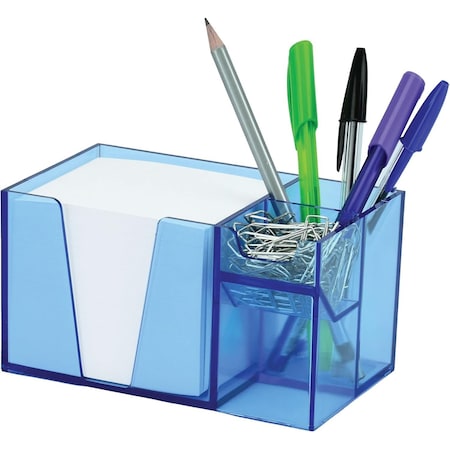 Acrimet Desktop Organizer Pencil, Pen, Paper, Clip, Caddy Holder (Plastic) (Paper Included) (C.Blue Color) 954.2