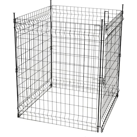 Best Garden 52'' H. Black Powder-Coated Steel Multi Purpose Fence Post 795027