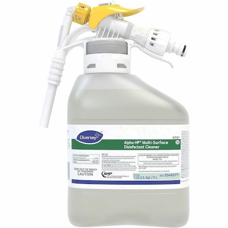 Diversey Multi-Surface Disinfectant Cleaner Concentrate, 5L Hose End Sprayer, Unscented, Tan 5549271